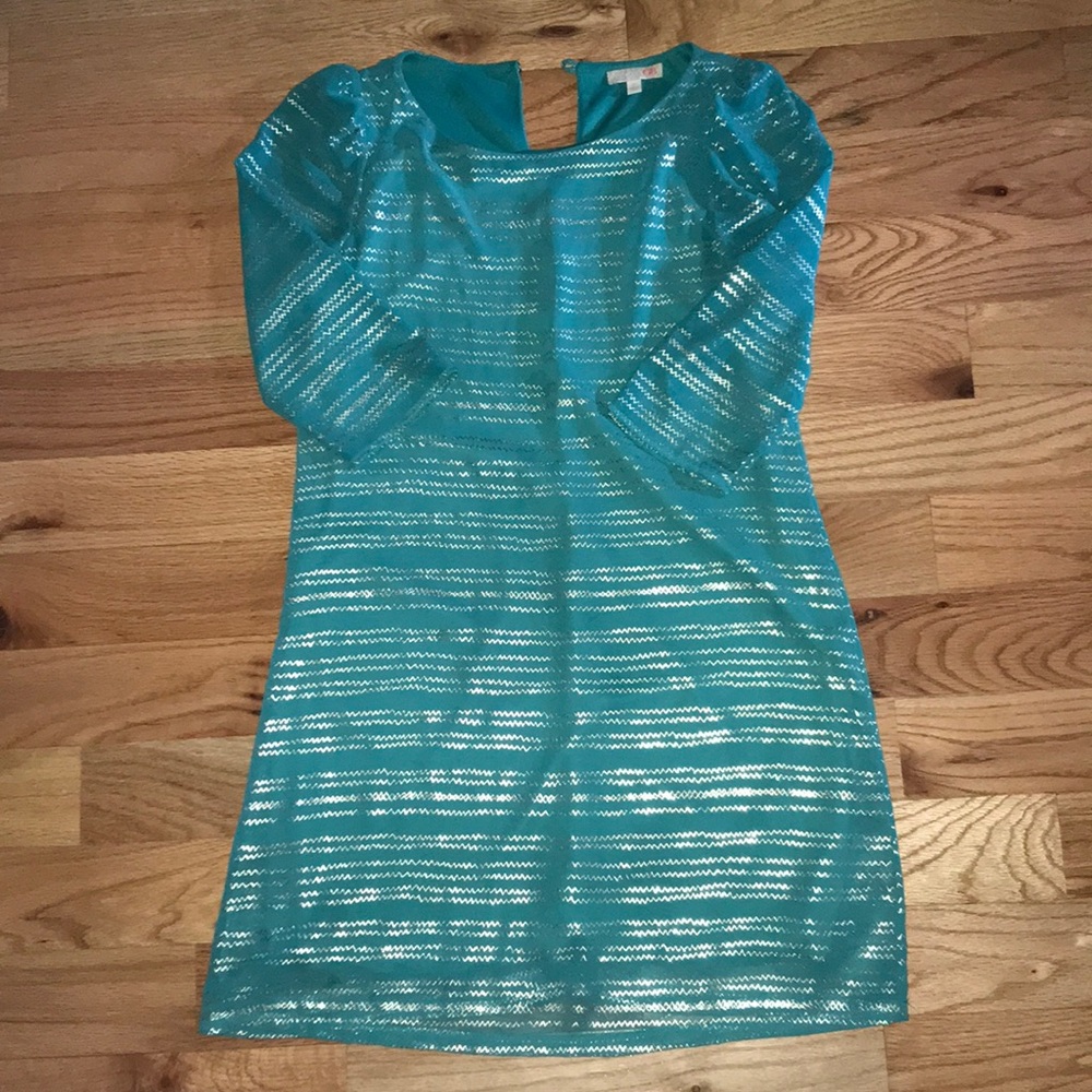 Dillard’s Turquoise and Silver shift Dress